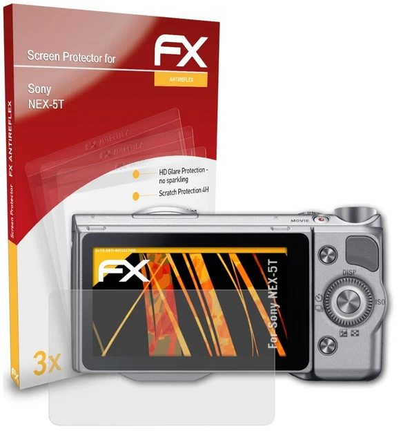 atFoliX 3x Screen Protection Film for Sony NEX-5T matt&shockproof