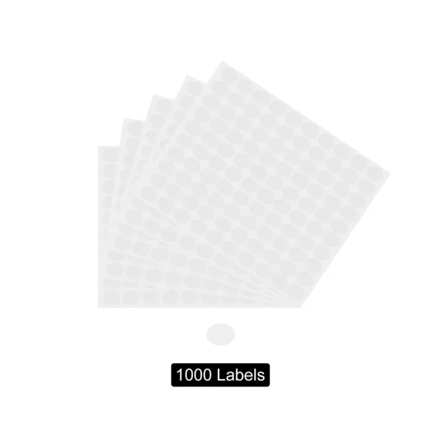 Hoja de pegatinas de etiquetas de sello ovalado transparente de PVC, 0,8x0,6 pulgadas impermeable 1 juego 3