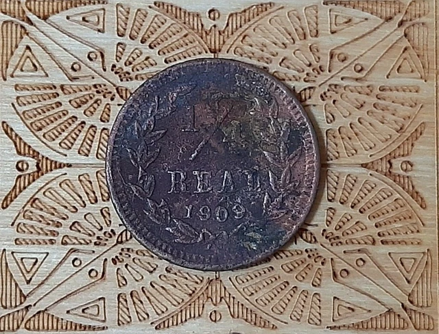El Salvador Antique 1/4 Real 1909 Used Like Necessity Coin - A Special Coin