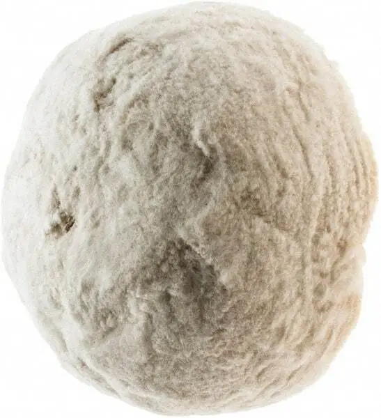 3" Diameter 1/4" Shank Soft Density Round Shape Cotton Muslin Mounted Bob