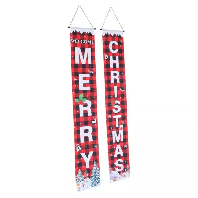 Christmas Couplets Polyester Cloth Lovers Door Curtain Red Decorations