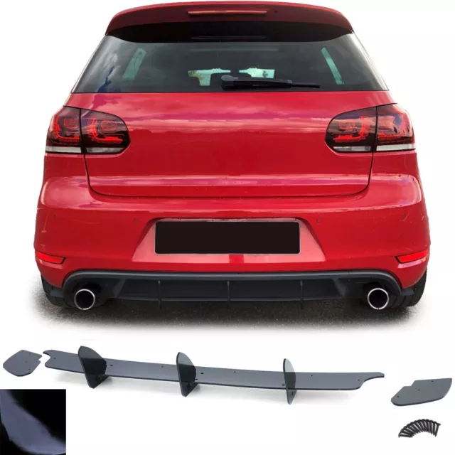 Diffuseur Pare Chocs Arrière Spoiler Noir Pour VW Golf 6 VI MK6 GTI