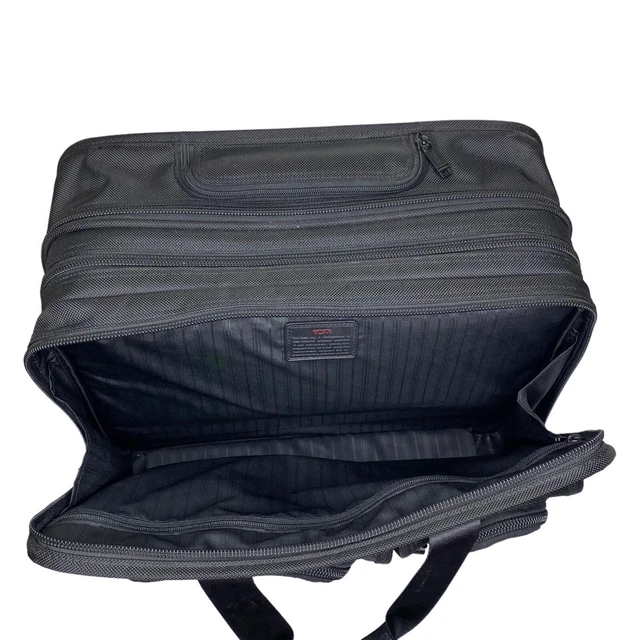 Tumi Alpha Deluxe Wheeled Briefcase Laptop Rolling Bag 26104D4 Expandable Carry 7