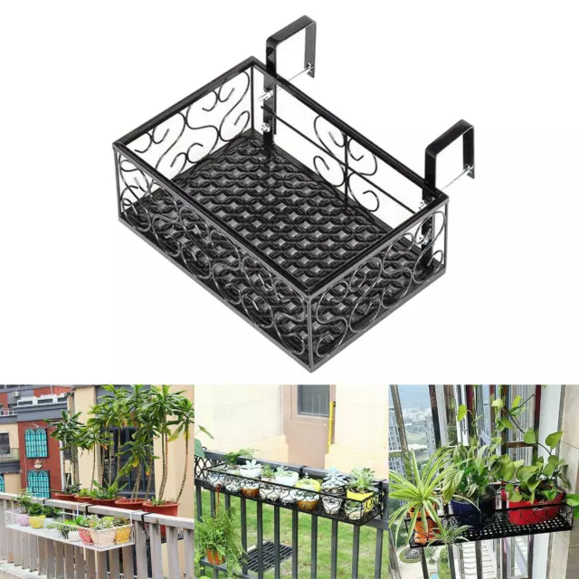 Schmiedeeisen Metall Pflanzer Regal Halter Blumentopf Hängen Rack Terrasse