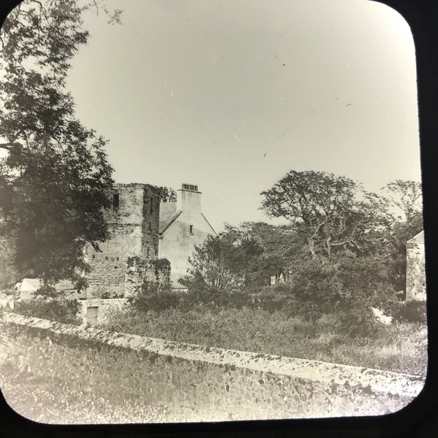 Isle Of Man Rushen Abbey C1900 Antique Magic Lantern Glass Slide Photo