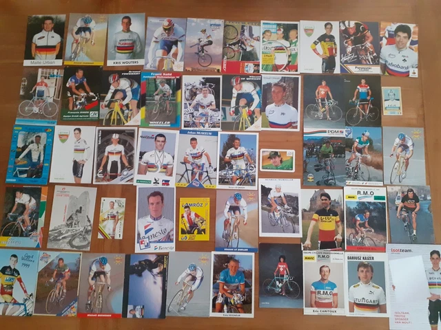 LOT DE 50 cartes postales CP de Cyclisme Champins Du Monde Nationaux