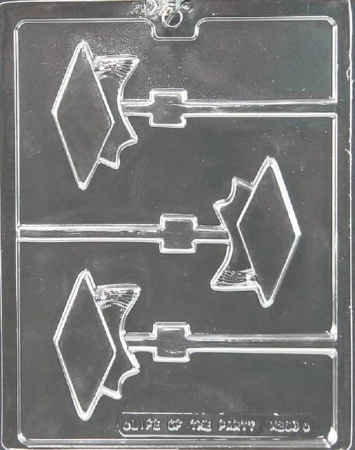 M239 Graduation Cap Graduate Lollipop Chocolate Candy Soap Mold