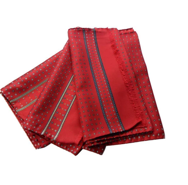 Echarpe élégante Pour Homme En Soie 100% Rouge - Fabriquée En Italie, 40x180 Cm