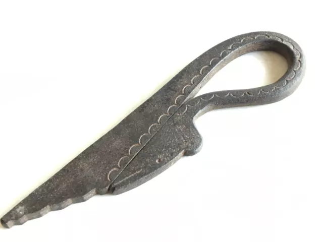 Vintage Old Handmade Rustic iron Peacock Shape Fire Striker Tool Collectible