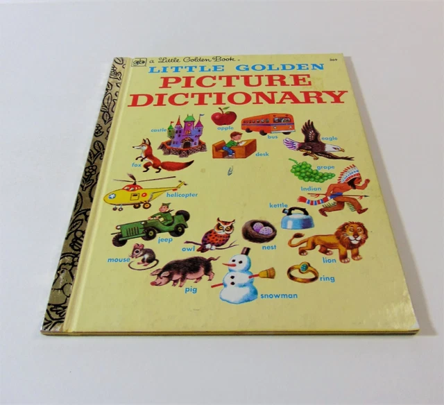 Little Golden Picture Dictionary, Vintage Little Golden Book, 36th Print, 1977