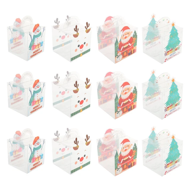 20pcs Xmas Style Mele Boxes Cartoon Xmas Mele Astelli Casi regalo di Natale