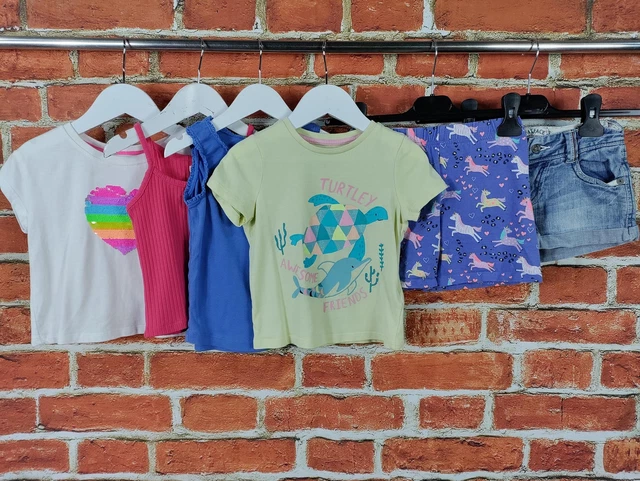 Girls Bundle Age 3-4 Years Next M&S Fat Face Summer Tops Shorts Unicorn 104Cm