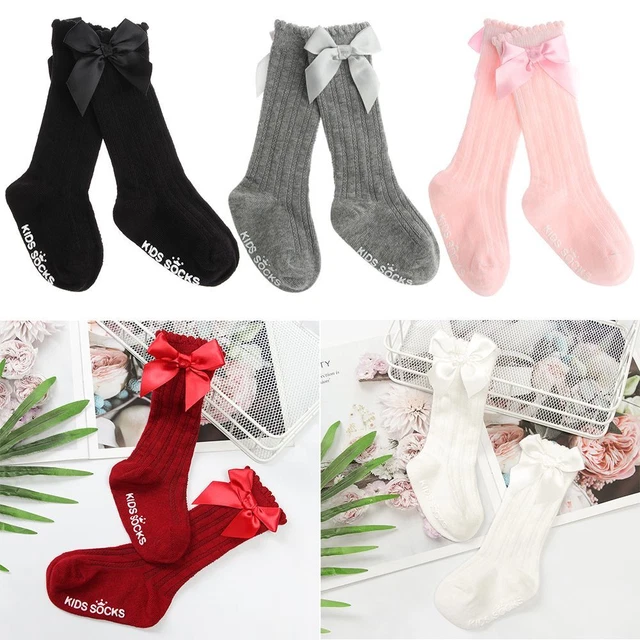 solido Non-slip Calzini di Bow Toddler Ankle Baby Girls Legging Bambini Sock