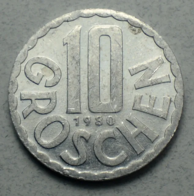 Austria 10 Groschen 1980 KM#2878 Europe Coin