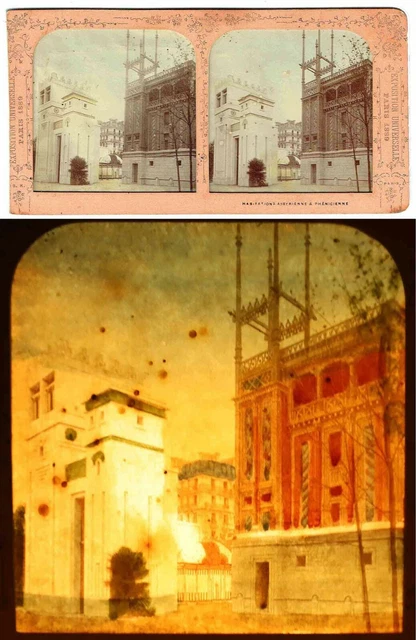 Vue stéréoscopique  polyoramique EXPO UNIVERSELLE PARIS 1889 /   ASSYRIE