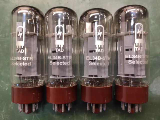 TAD EL34B-STR EL34 vacuum tubes. Tested good.