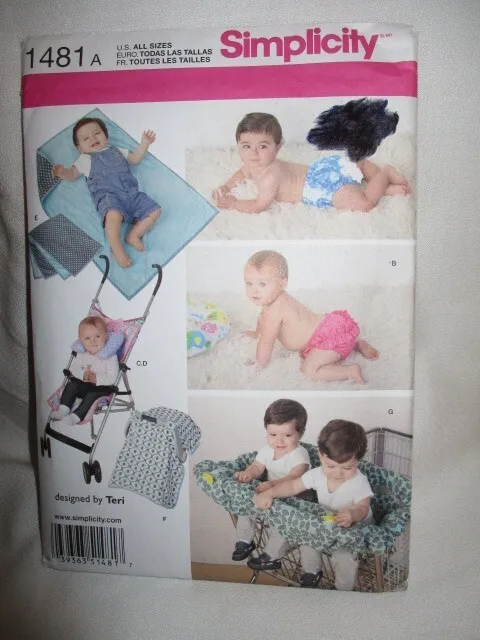 NIP Simplicity 1481 Baby Newborn Swim Diaper, Stroller Cover & Accessories