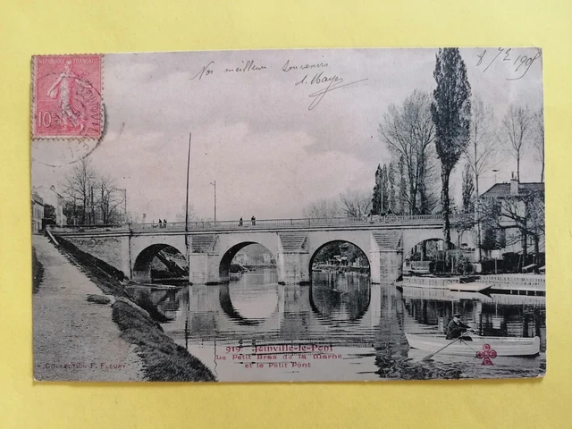 CPA Coll. FLEURY 94 - JOINVILLE le PONT Val de Marne LE PETIT ARM and SMALL BRIDGE