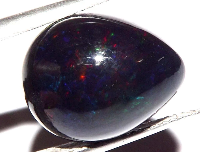 Cabochon Ovale Opale Naturelle éthiopienne – Rouge, Calibré, 7x9 Mm
