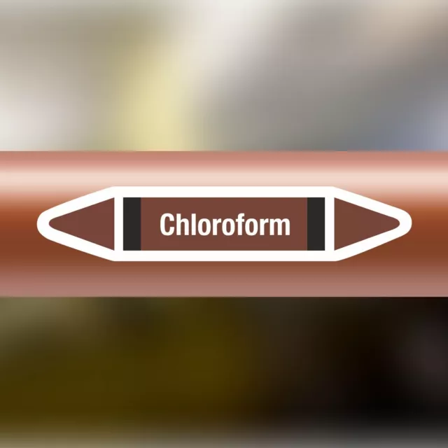 Rohrleitungskennzeichnung Aufkleber Etikett Chloroform DIN 2403 2