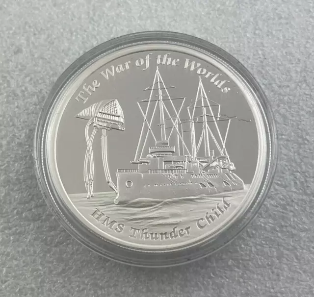 2016 Tuvalu Ships That Never Sailed HMS THUNDER CHILD 1oz 999 Perth Mint Silver