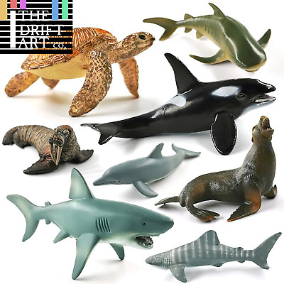 1pc Whale Shark Walrus Dolphin Animal Garden Miniature Art Toy Figure Doll DIY