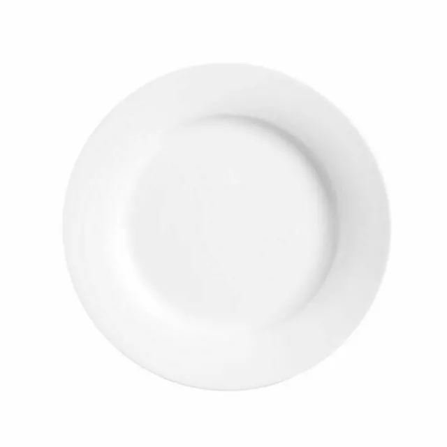 Price & Kensington Durable Porcelain Rim Dinner Plate 27cm - White