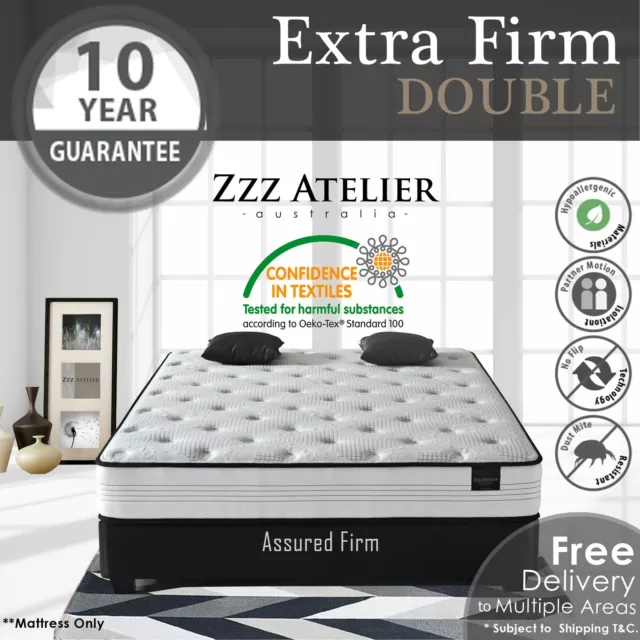 DOUBLE Mattress - Super Firm Mattress w/ Extra Firm Pocket Spring Ultra HD Foam