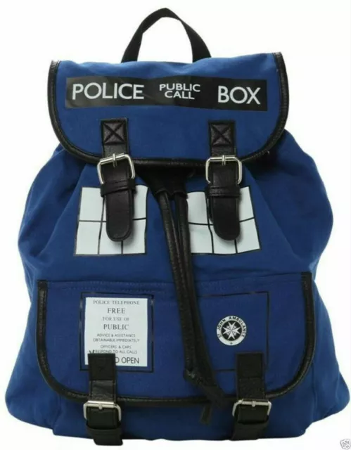 Doctor Who Knapsack POLICE BOX Tardis Buckle Backpack Classic Gift Public Call