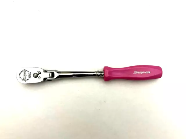 Snap-on Tools NEW THLFD72PP PEARL PINK 1/4" Drive Hard Grip Long Flex Ratchet