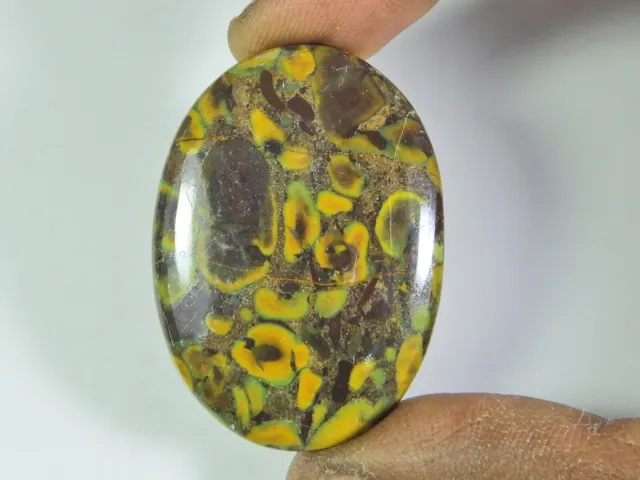 Natural Fruit Jasper Jewellery Making Oval Cabochon Loose Gemstone 30X42X5MM