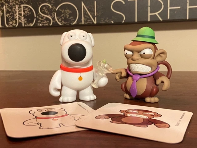 Kidrobot 2010 Vinyl Figure Lot Brian Griffin & Evil Monkey from Family Guy Kidrobot 2010 Vinyl Figure Lot Brian Griffin & Evil Monkey from Family Guy