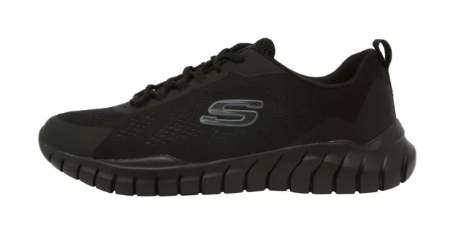 SKECHERS OVERHAUL DAROSA Nylon Mesh Shoes Men Sneakers - Black Charcoal ...
