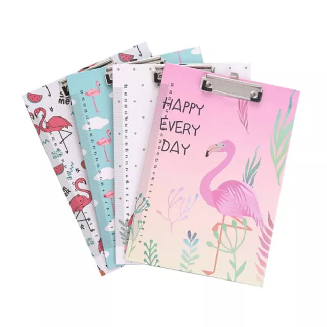 4 Pcs Colored Clip Boards School Supplies Schoolsupplies Flowers