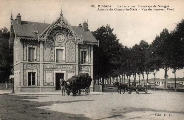 CPA 45 - ORLEANS (Loiret) - Gare des Tramways de Sologne. Av. du Champ de Mars