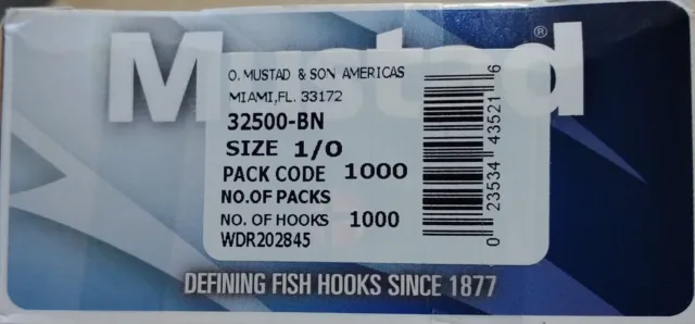 Mustad Hooks 1000 FOR SALE! - PicClick