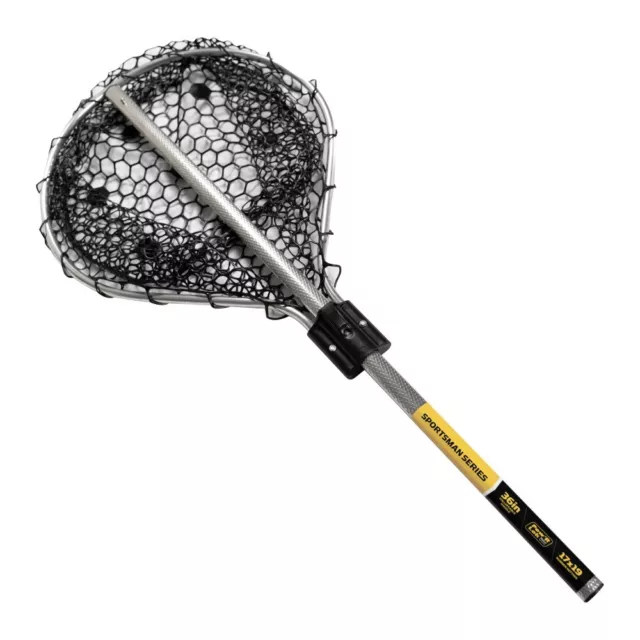 Frabill Sportsman Series Landing Net, 17 X 19 Hoop , Premium Rubber Netting