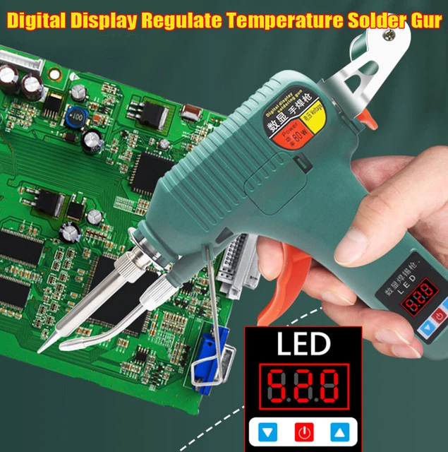 110V 80/120W Welding Soldering Iron Digital Regulate Temperature Solder Gun Tool