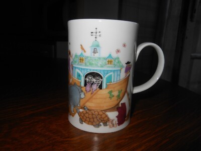Mug DUNOON en porcelaine arche de Noë designed by Cherry Denman made in ENGLAND  