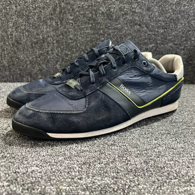 HUGO BOSS GLAZE Lowp Trainers Mens Size UK 10.5 Navy Blue Suede Sneakers 41.99 PicClick UK