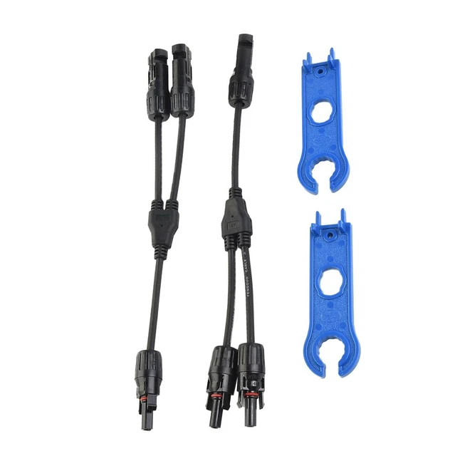 2 pz connettore cavo elettronico Y connettore PPO + PA pannello solare chiavi spina solare