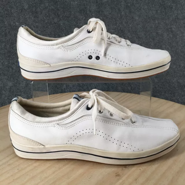 Keds Shoes Womens 11 Bicycle Toe Casual Low Sneakers White Leather Lace Up