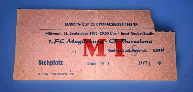 Billet 1.FC Magdebourg Vs BSG Wismut Aue – 24.5.1989, RDA Oberliga, FCM