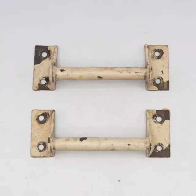 Pair of Brass Window Cabinet Cupboard Dresser Furniture Drawer Pulls Handles