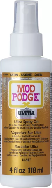 Plaid Mod Podge Ultra Satin Spray On Glue & Sealer-4oz CS25380