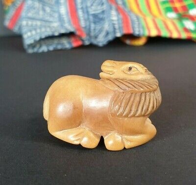 Old Japanese Carved tagua Nut Netsuke (Horse) …beautiful collection piece