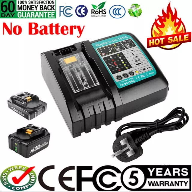 Charger For Makita DC18RC Rapid Fast Lithium-Ion Battery BL1830 BL1840 BL1850 OY