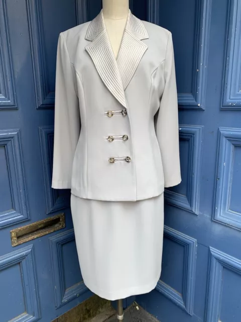 Joseph Ribkoff Skirt Suit Vintage Ladies Pale Blue  Occasion Wedding Smart