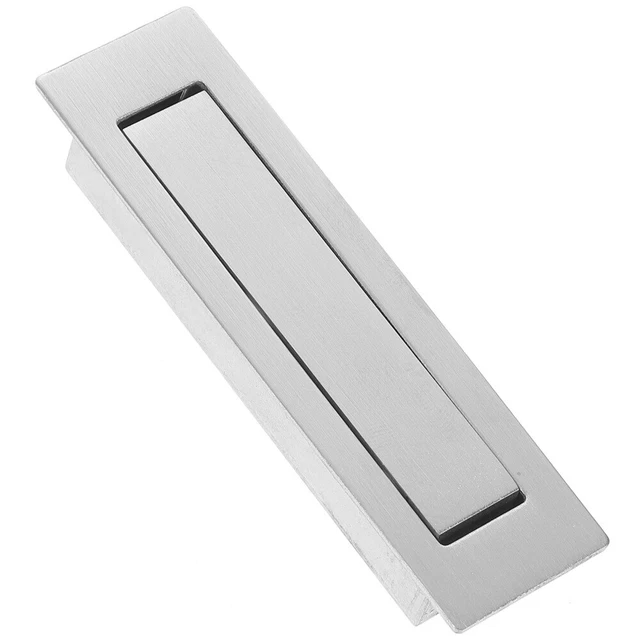 Cupboard Drawer Stainless Steel Pocket Door Pulls Recessed Cabinet Grip