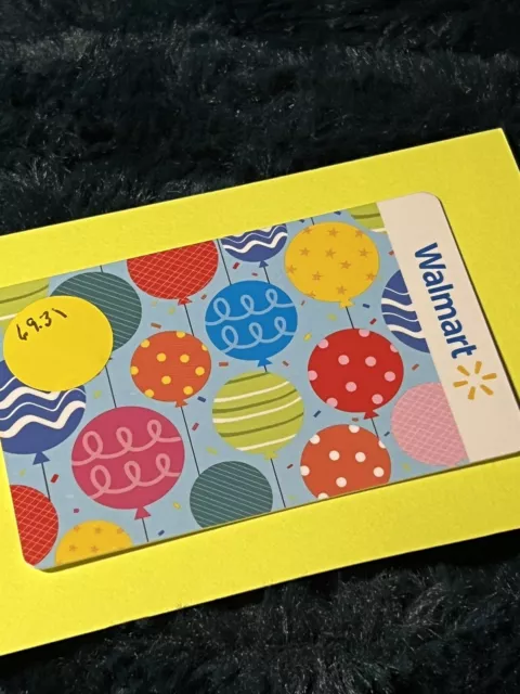 #959..$69.31. WALMART Gift Card !Confirmed !! Writing On Back, But VERIFIED